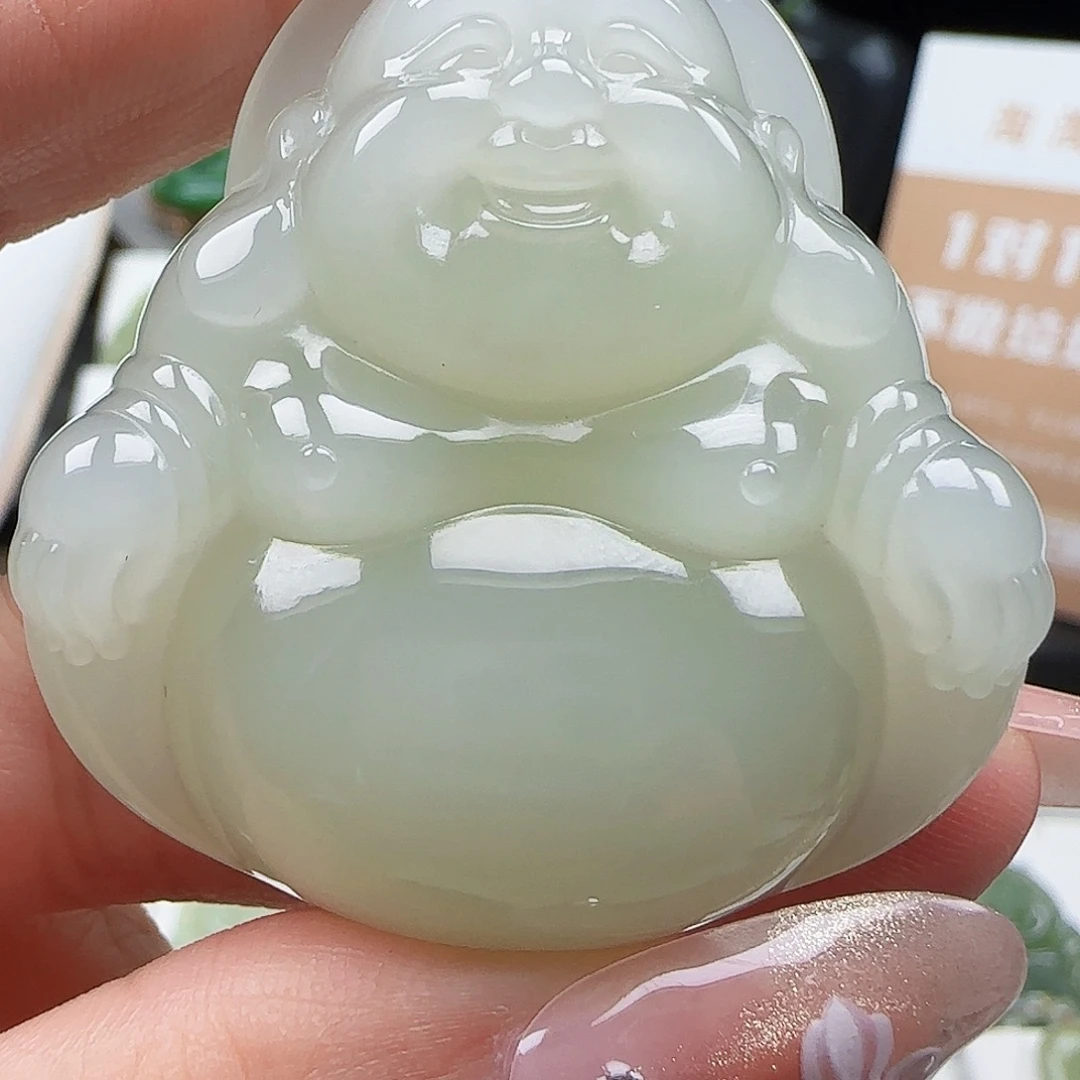 吊坠(赠链)18K金镶嵌和田玉47