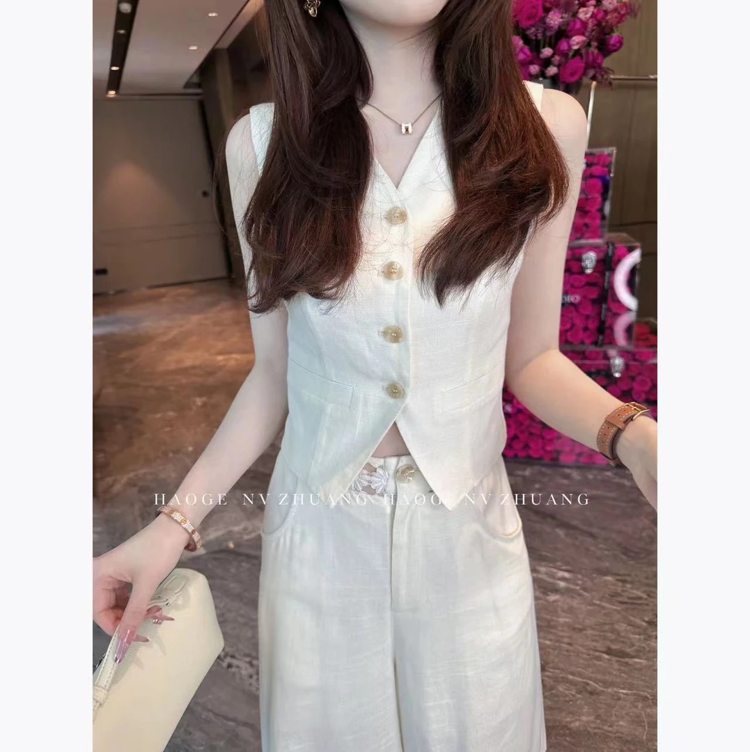 浩哥严选●马甲上衣预C5SY2179A气质短款时尚百搭洋气设计感无袖款