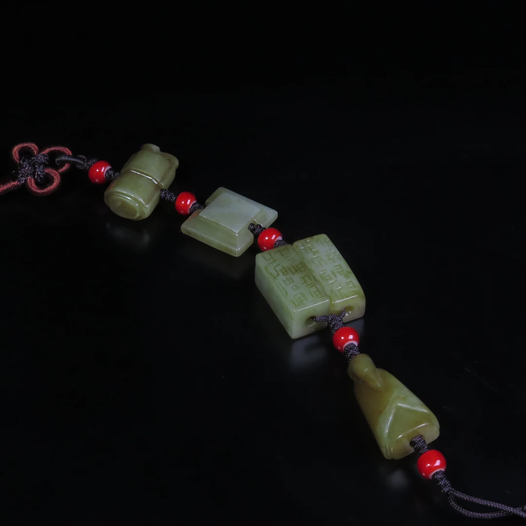 清代玉多宝串/MZ597355/和田玉/民族文物