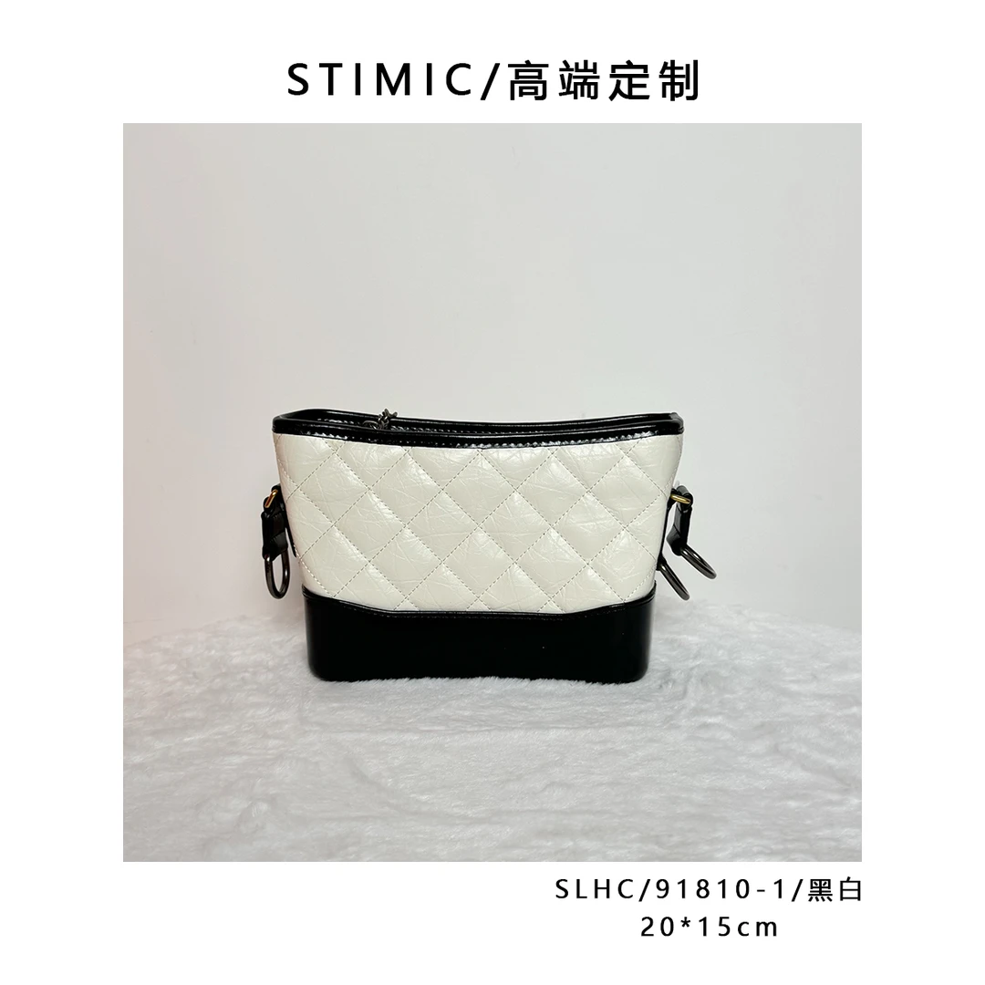 SLHC/91810-1/黑白paiyuge高端订制轻奢女士手提单肩斜挎包HC-016