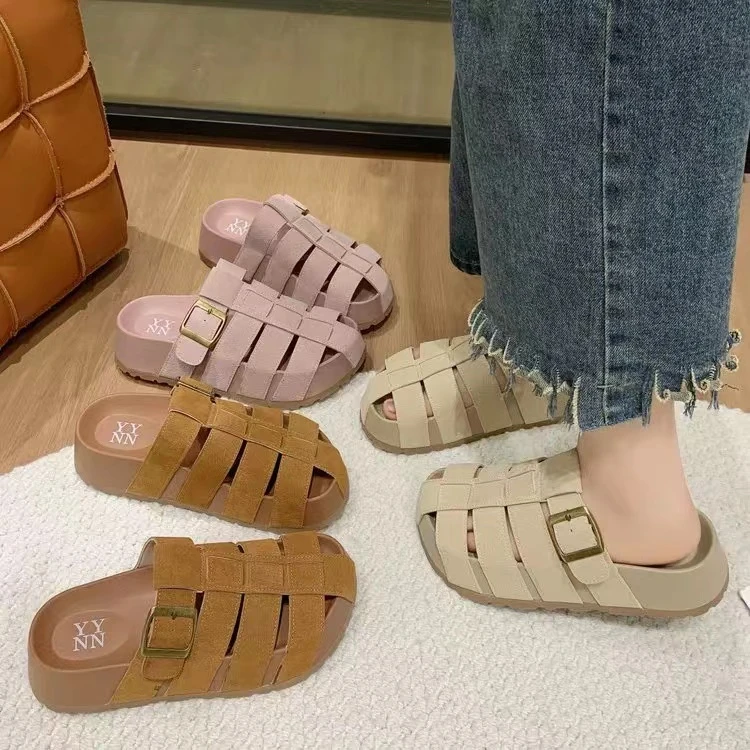 春款法式拖鞋女新款配裙子仙女风透气拖鞋888-3（罗马拖鞋）