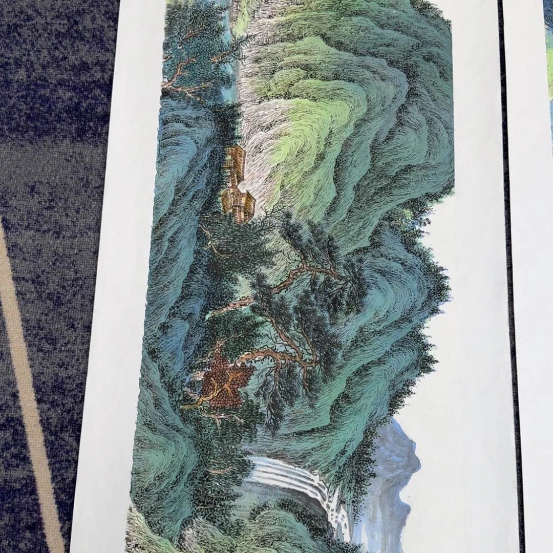 国画纯手绘山水花鸟