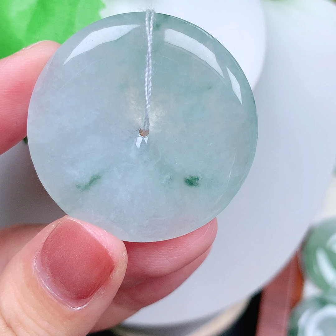 翡翠未镶嵌颈饰平安37-5.3