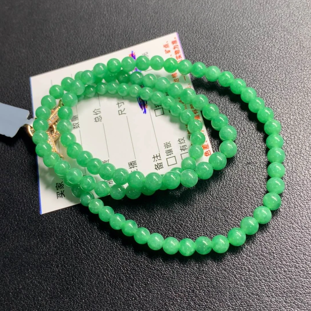 翡翠未镶嵌颈饰项链