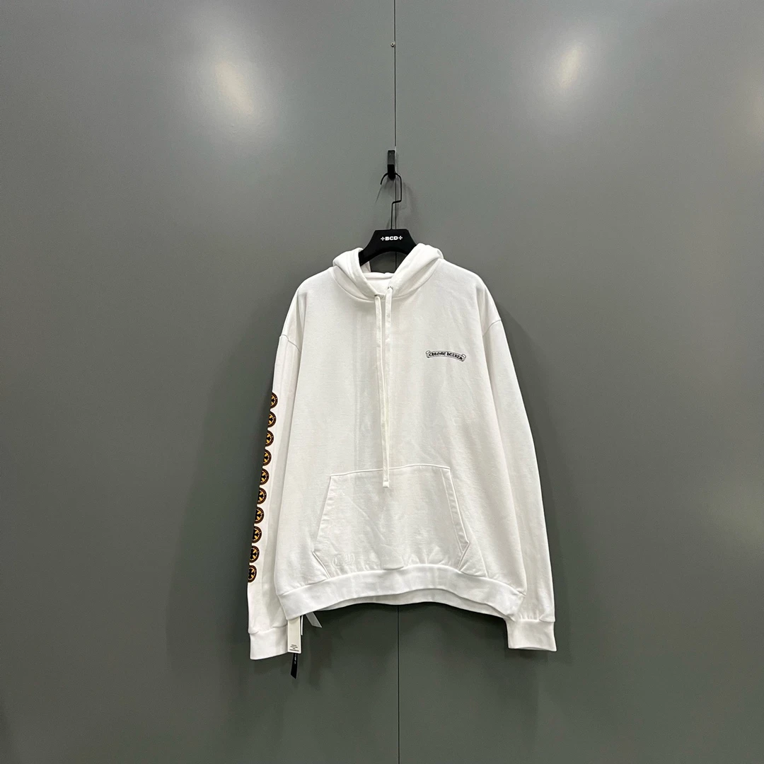 未使用 Chrome Hearts/克罗心 yy 背后十字花印花帽衫XL码 016355