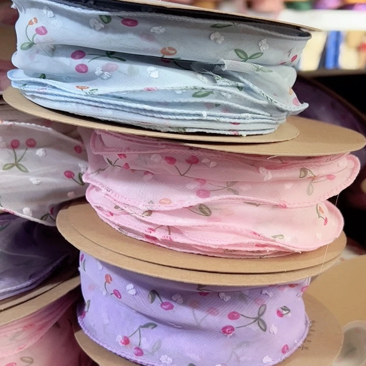 5.5的樱桃纱粉蓝紫各2卷