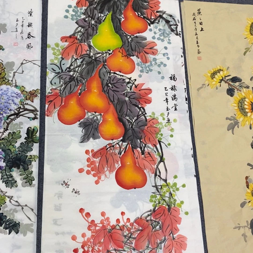 国画尺寸140✖️70四尺手绘画