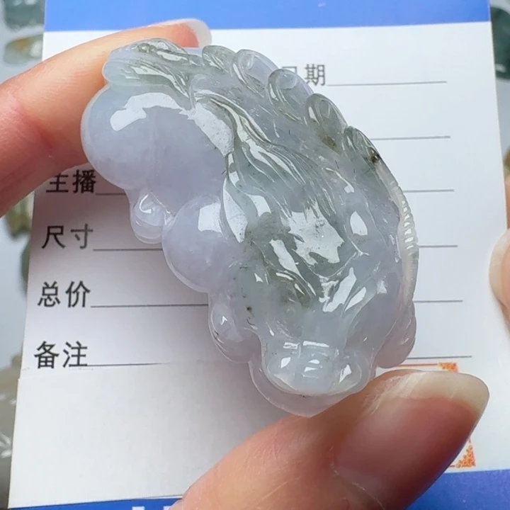 翡翠未镶嵌颈饰铜钱貔貅