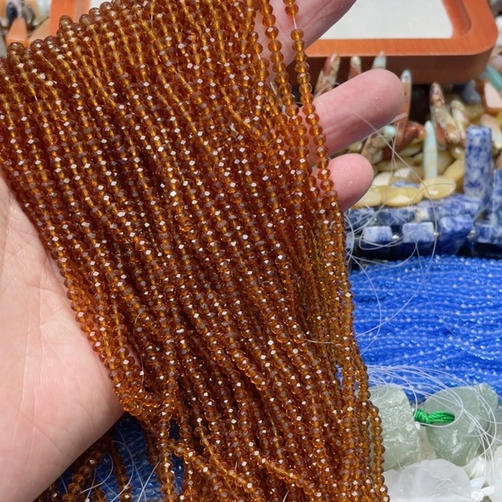 玛瑙/玉髓合金珠宝半成品10条3.6mm尖晶