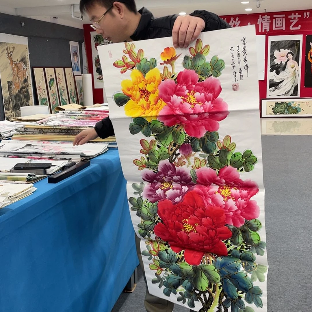 国画今天上午国画作品展示