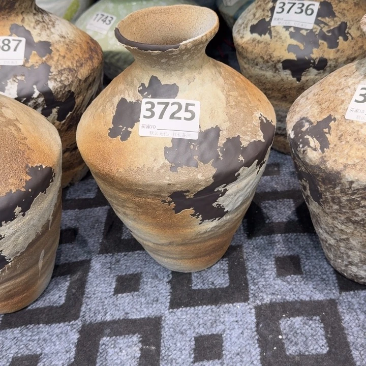 Ö****瓷片景德镇高温花器编码3725高33口6默认无孔