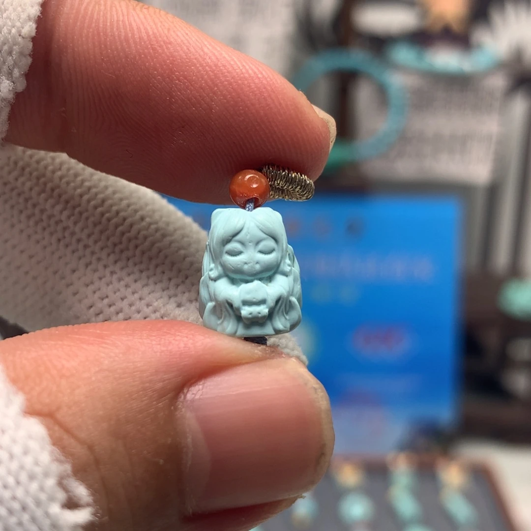 绿松石未镶嵌挂件