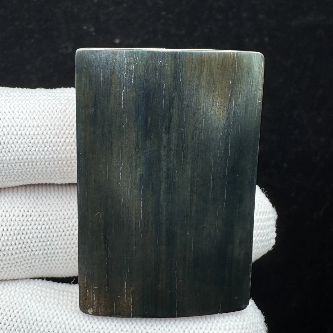 E4056天然猛犸牙 蓝皮无事牌30.5x46.5x9.3mm 支持鉴定 假一罚四