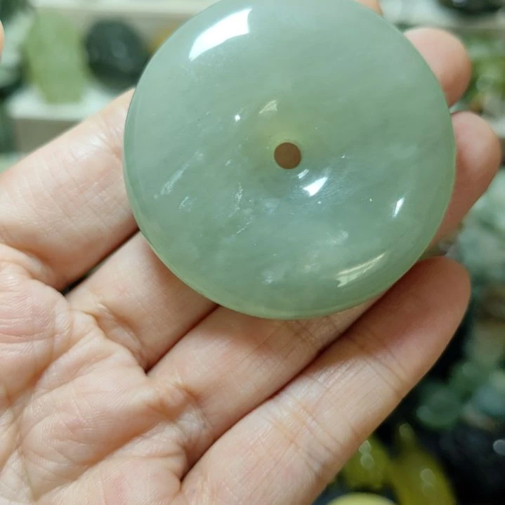 岫玉平安扣未镶嵌央*