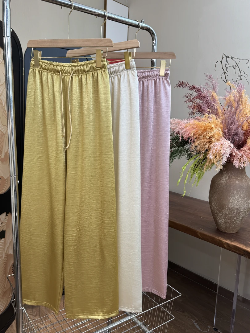 【冰冰裤】夏季新款国风阔腿裤女松紧腰显瘦百搭新中式高腰