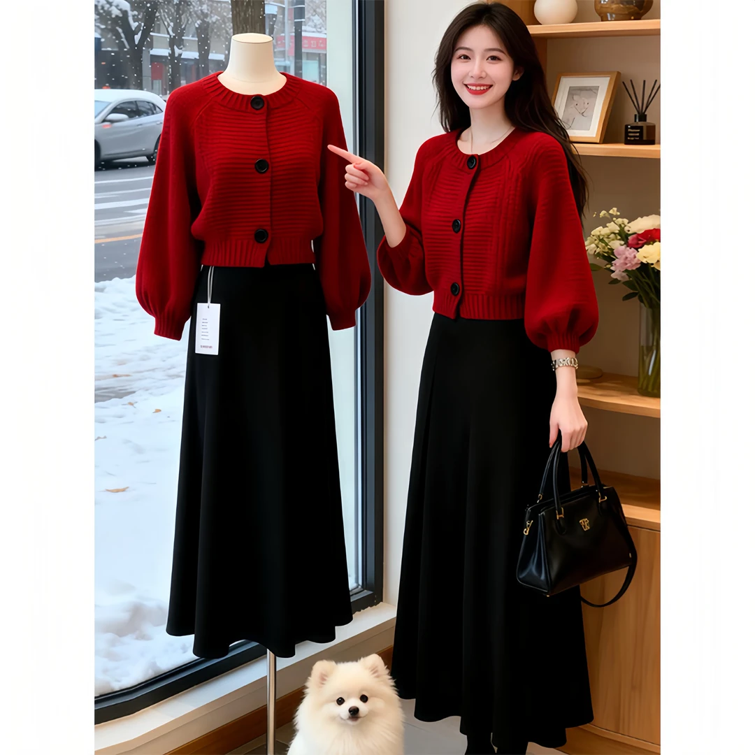 巨好看韩系氛围感气质独特设计感小众针织毛衣上衣女2025冬季