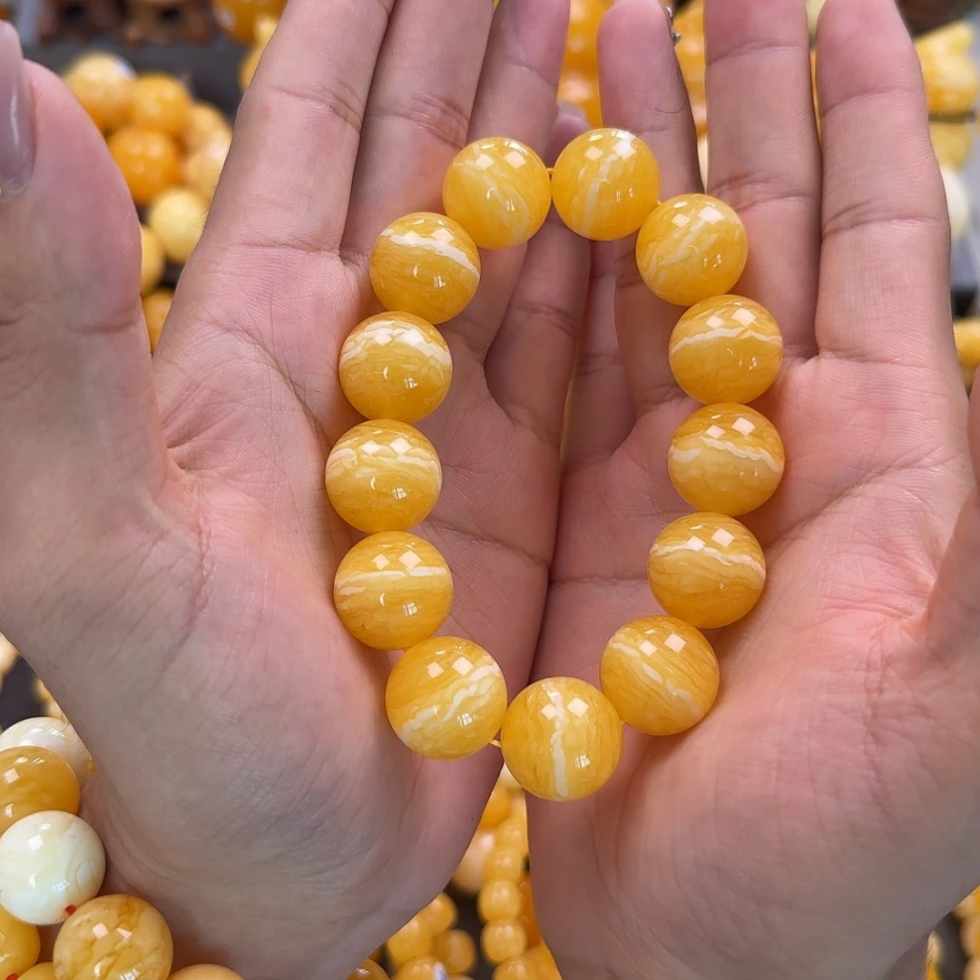 蜜蜡未镶嵌珠宝奇石同料18mm