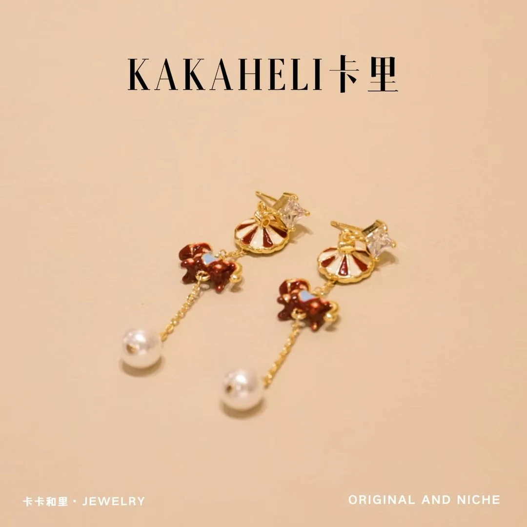 铜合金合成锆石耳饰 巴斯特猫瞳摄魂轻奢级耳环 ES-509