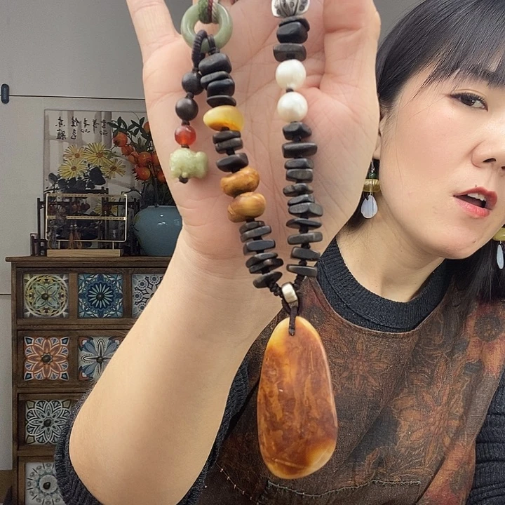 蜜蜡项链未镶嵌项链