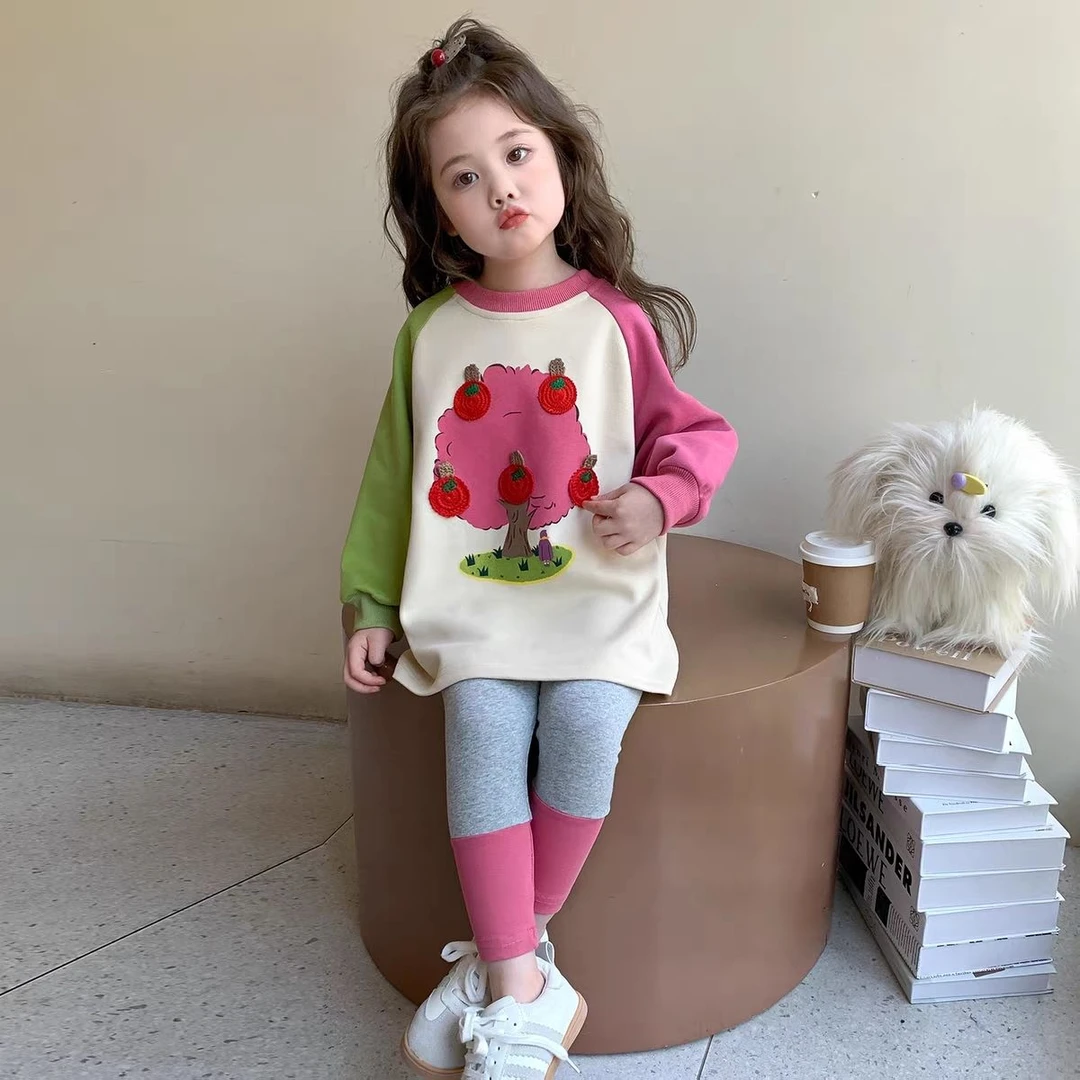 女童套装春秋季2025新款儿童洋气休闲女宝宝秋装卫衣两件儿童衣服