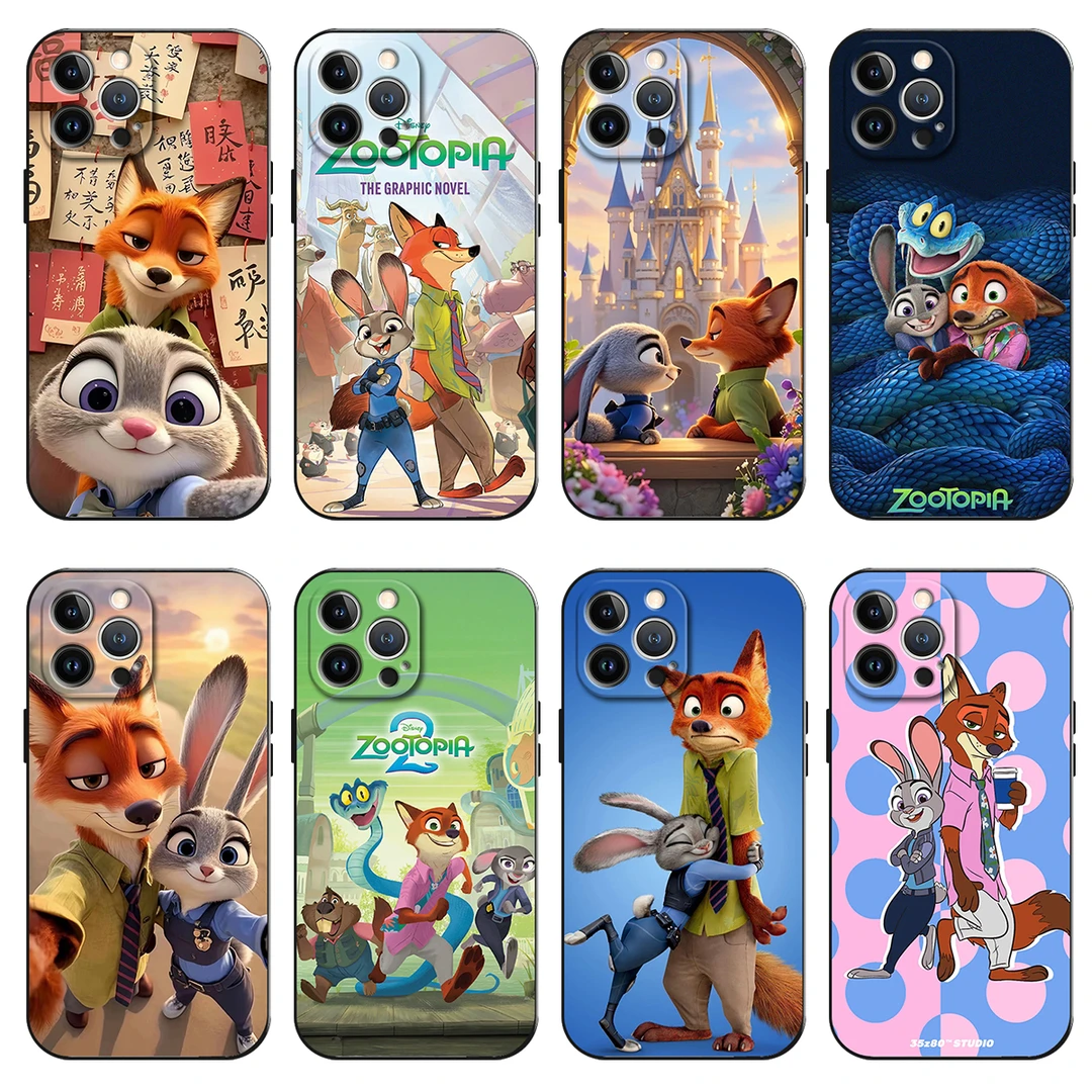 适用疯狂动物城2手机壳苹果17小米15华为mate80荣耀500硅胶16定制