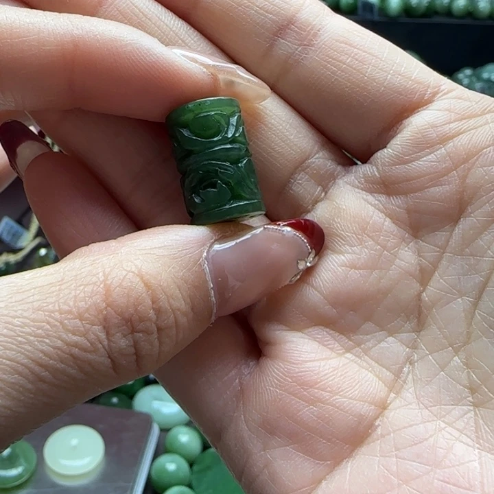 和田玉（碧玉）单珠未镶嵌
