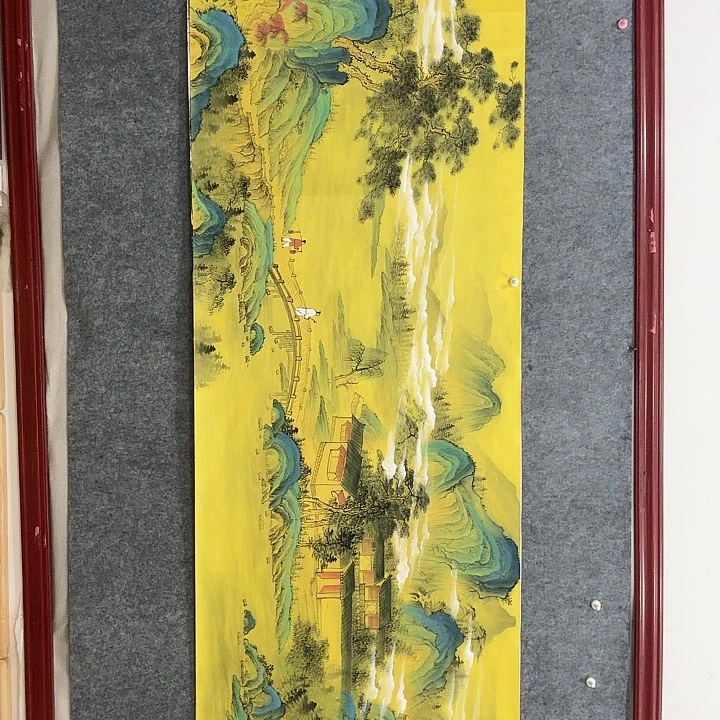 国画手绘国画访友图