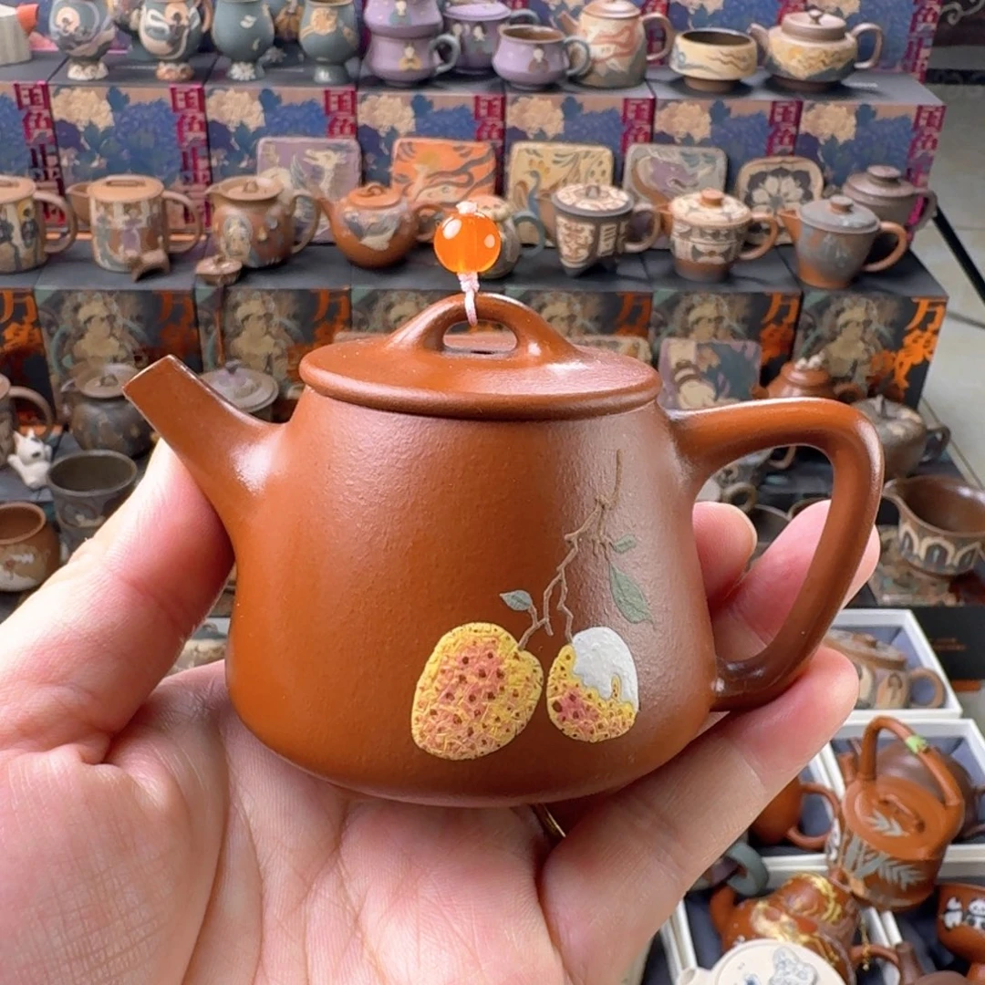 茶壶紫砂100ml原矿精工半手