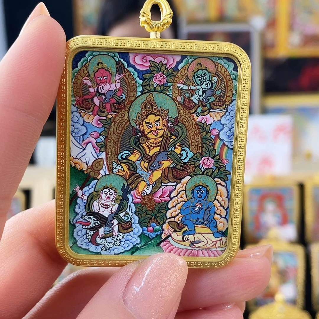 吊坠热贡纯手绘五路