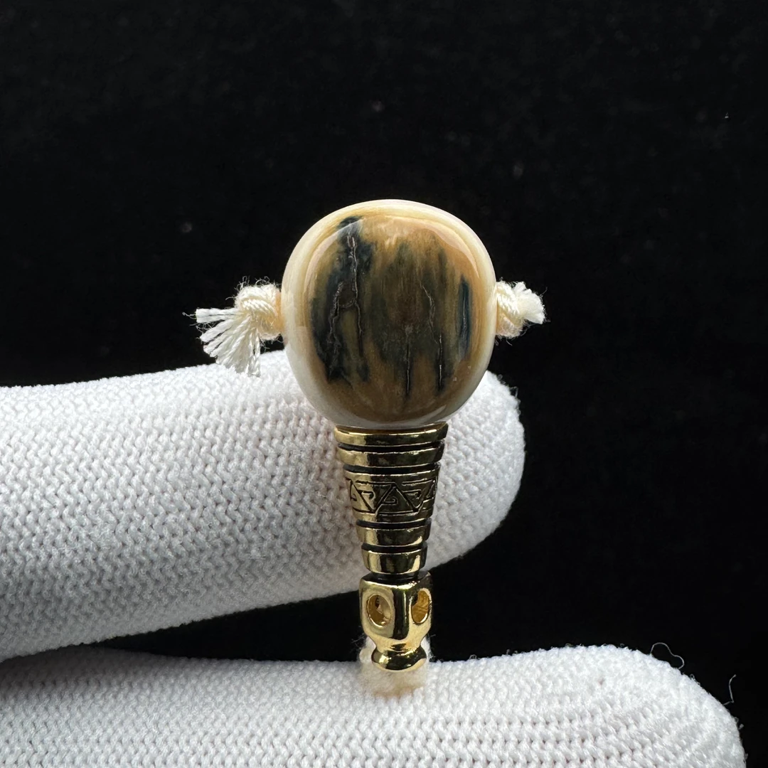 D7464天然猛犸牙 蓝皮分体三通14*31mm支持鉴定 假一罚四