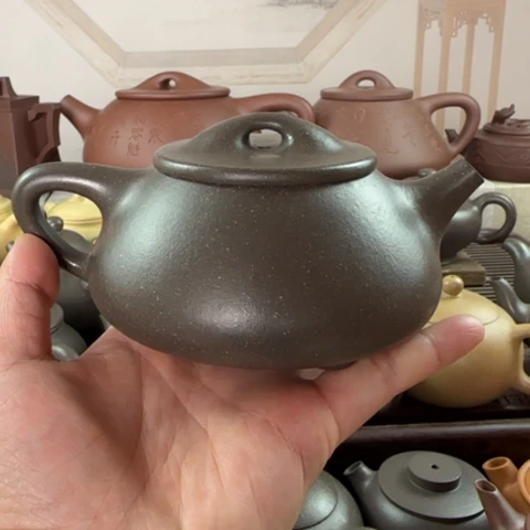 茶壶紫砂梨皮天青300cc