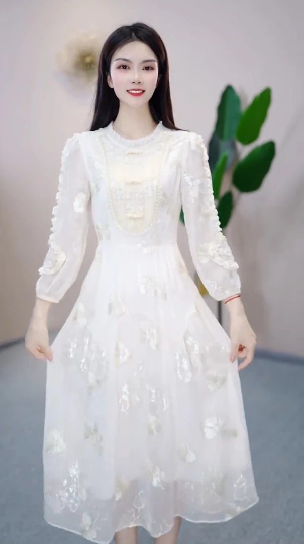 【依橙定制】KK489#时尚 2025 新款 春季 洋气 收腰  修身 连衣裙