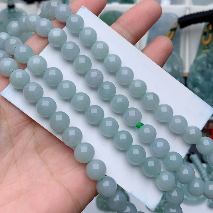 翡翠未镶嵌颈饰珠链