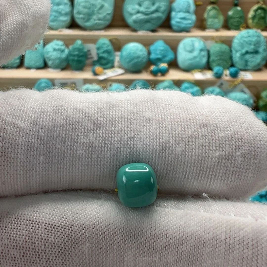 未镶嵌绿松石老型珠7.2x6.6mm