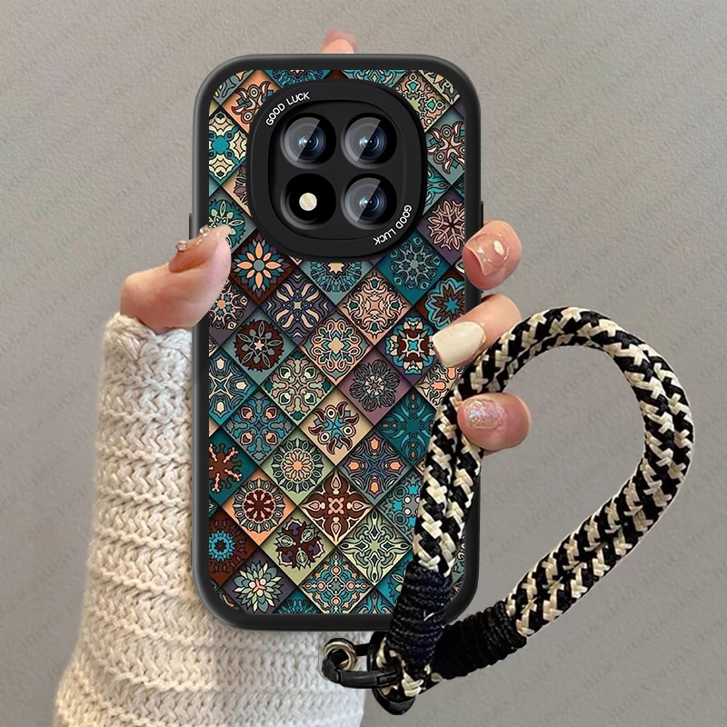 菱格图腾红米note15pro手机壳女新款por+小羊皮Redmi男复古全包套