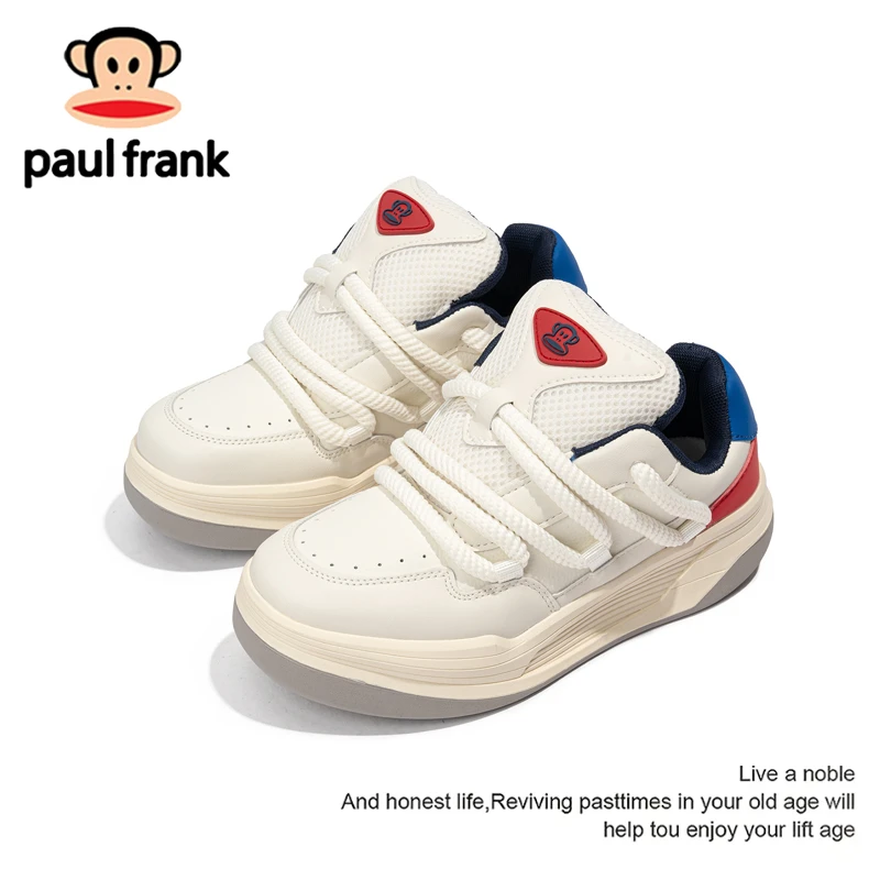 大嘴猴2025秋季新款女小白鞋厚底增高百搭休闲复古厚底增高休闲鞋