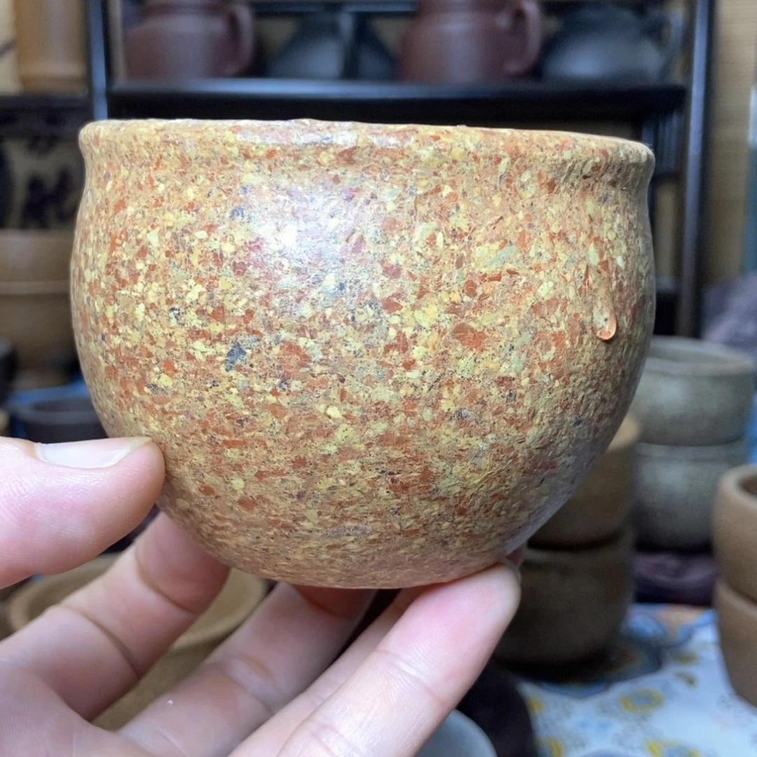 茶杯紫砂八目粗砂手工料半手工230毫升