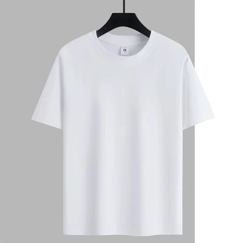 索罗娜棉凉感冰丝T桖休闲半袖男士运动白色百搭夏季速干纯色