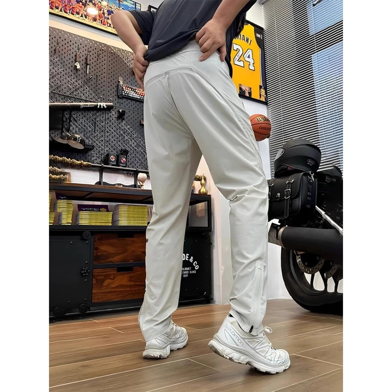 美式侧拉链软壳冲锋裤男女款夏季薄款轻量冰丝裤子户外速干训练裤