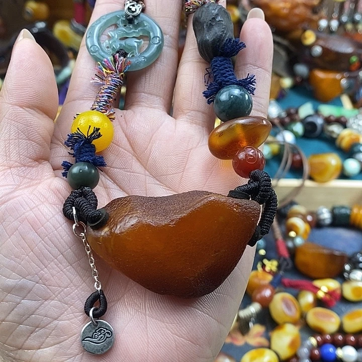 蜜蜡未镶嵌项链项链