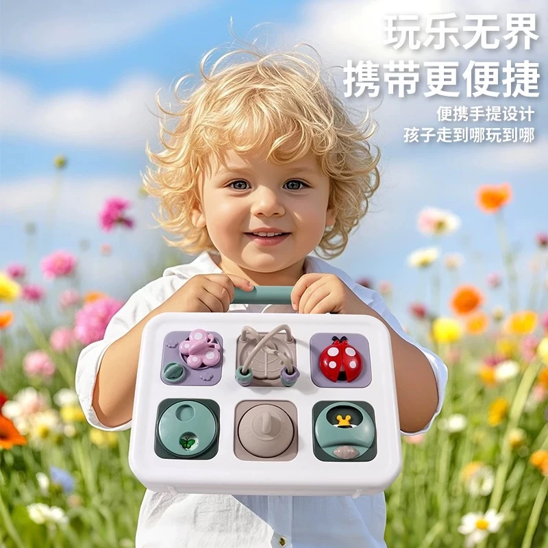 昆虫探索忙碌板1岁婴幼儿蒙氏早教益智玩具2岁宝宝智力开发教具