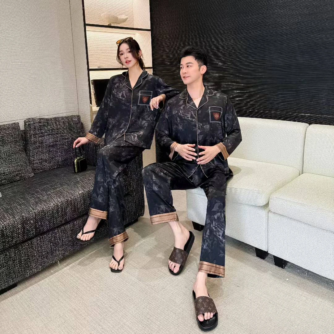 【滑板小熊】爆款情侣睡衣男士家居服女士夏季薄款套装睡衣春秋
