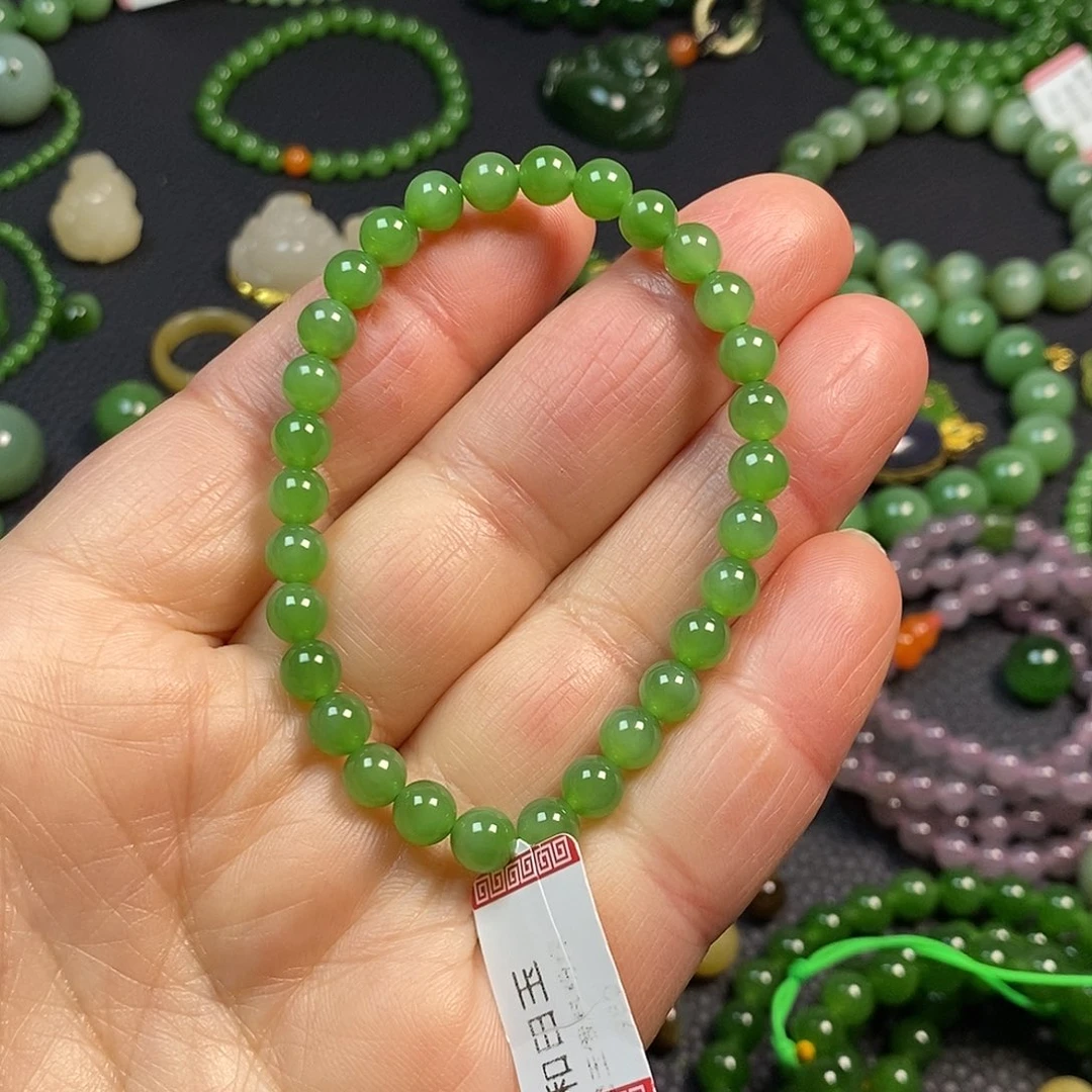 和田玉手串未镶嵌安**你