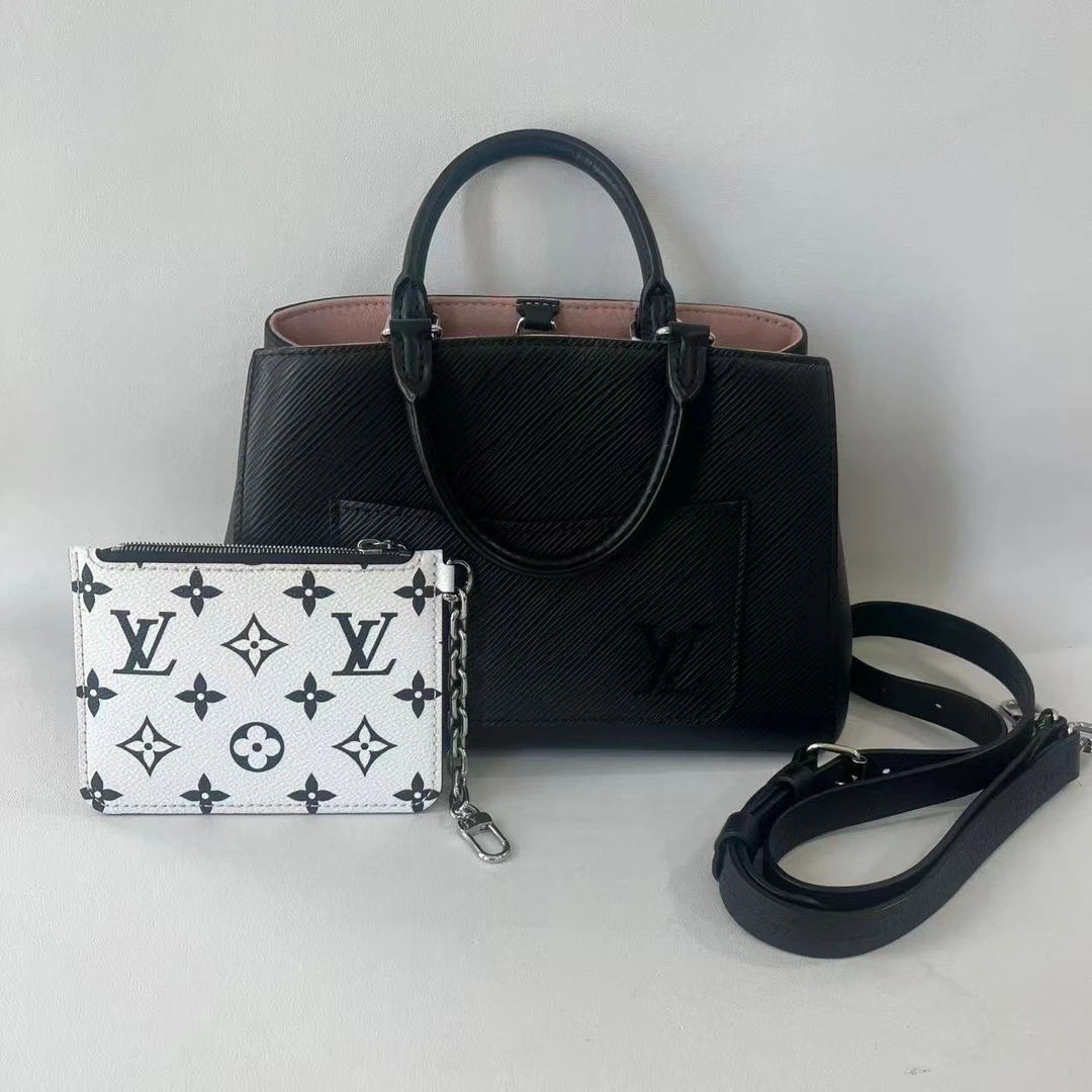 95新 LouisVuitton/路易威登 捐金沉珠/水波纹Marelle tote单肩