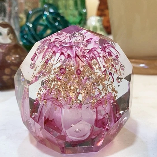 琉璃花瓶花球高8厘米