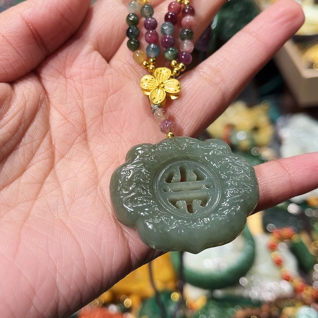 未镶嵌岫玉毛衣链