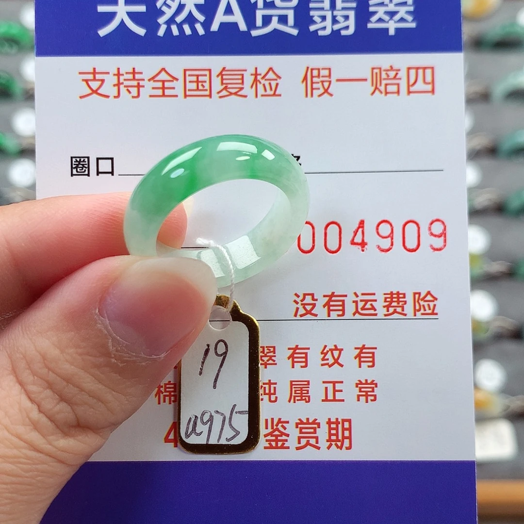 翡翠未镶嵌戒指19号