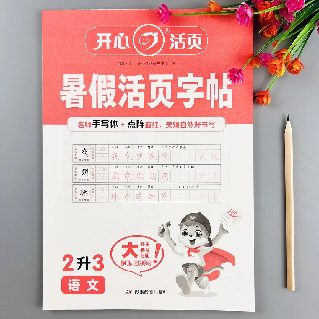 暑假活页练字帖二升三年级暑假练字帖每日一练人教版语文同步字帖