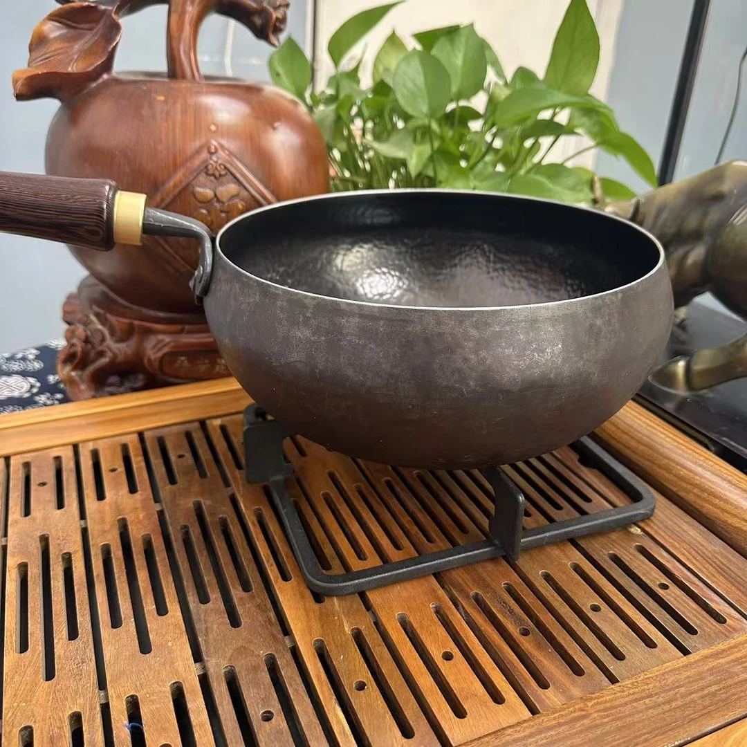 【鱼鳞款大肚锅】章丘手打铁锅大肚锅 0涂层 炒锅家用老式铁锅