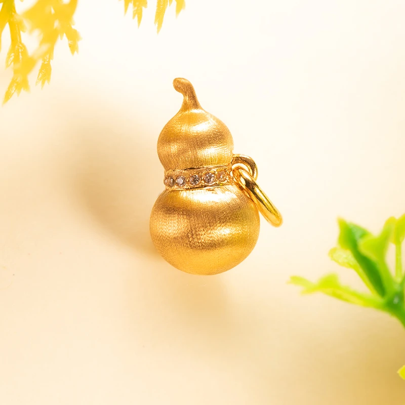 君诚汇宝18K金拉丝葫芦配件 拉丝葫芦